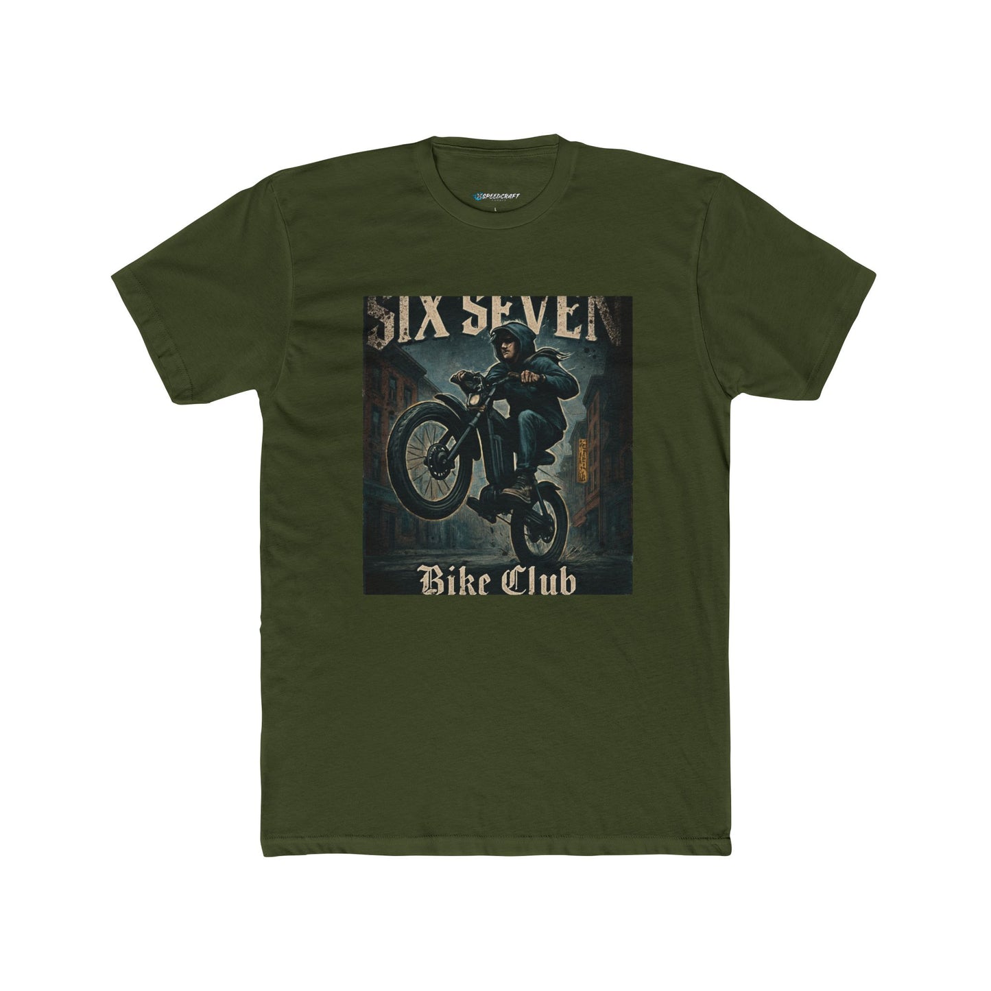 Six Seven E-Bike Club Tee — Vintage Rider Graphic T-Shirt