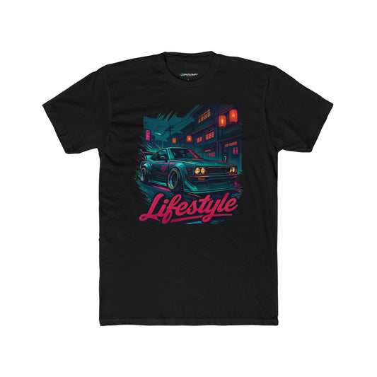 Retro JDM Night Drive T‑Shirt — Bosozoku 'Lifestyle' Neon Car Streetwear Tee