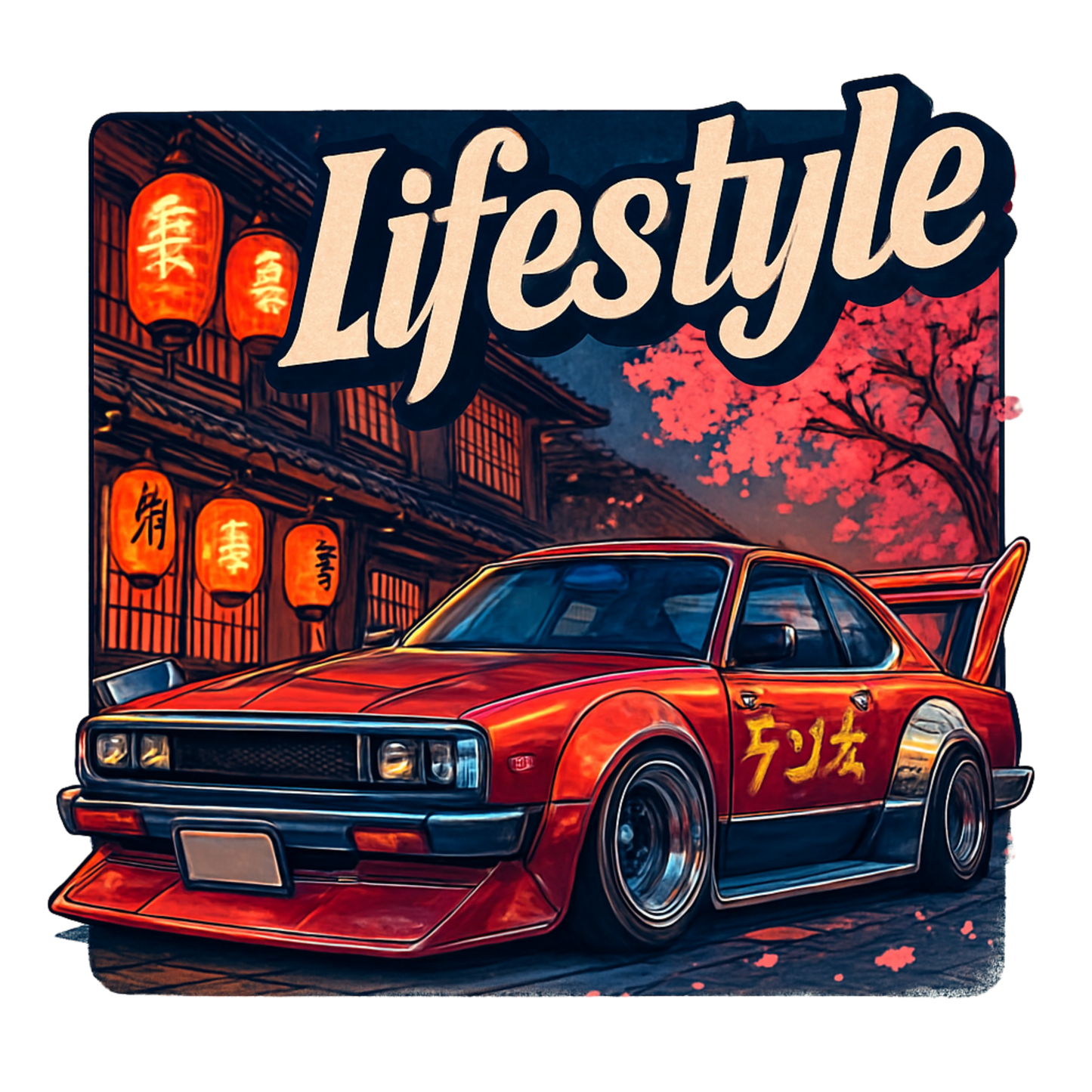 Bosozoku Lifestyle Racing Tee — Retro JDM Car Graphic Shirt