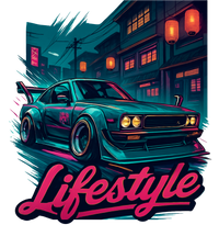 Retro JDM Night Drive T‑Shirt — Bosozoku 'Lifestyle' Neon Car Streetwear Tee