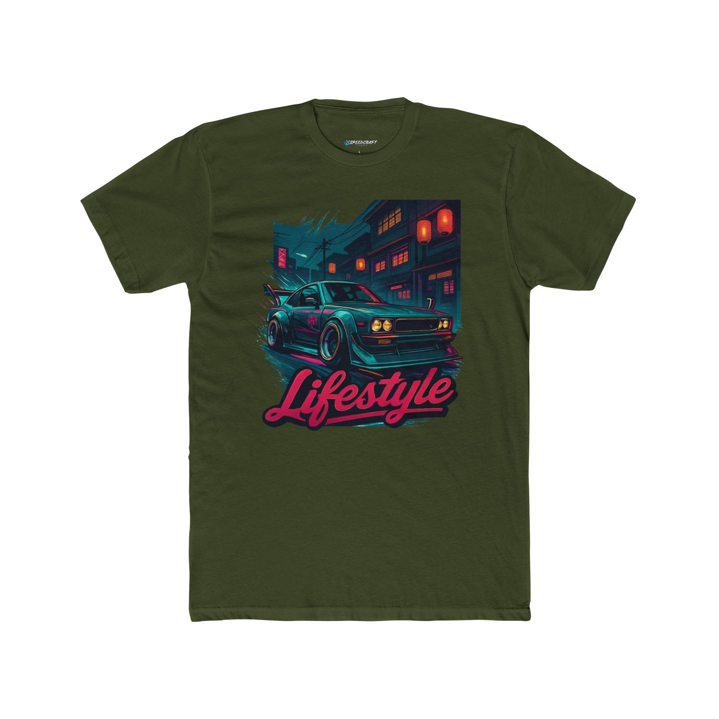 Retro JDM Night Drive T‑Shirt — Bosozoku 'Lifestyle' Neon Car Streetwear Tee