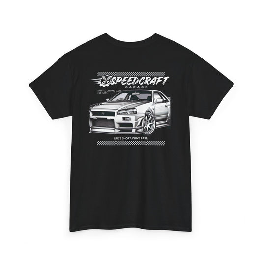 Skyline R34 Inspired Racing T-Shirt  |  Life's Short. Drive Fast.