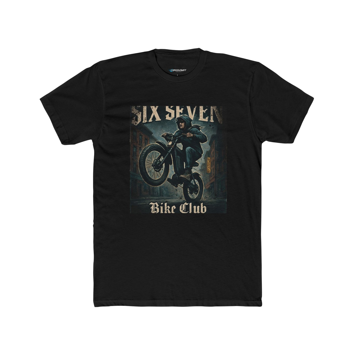 Six Seven E-Bike Club Tee — Vintage Rider Graphic T-Shirt